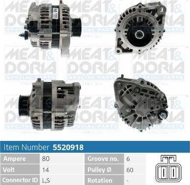 Meat & Doria 5520918 - Ģenerators www.autospares.lv