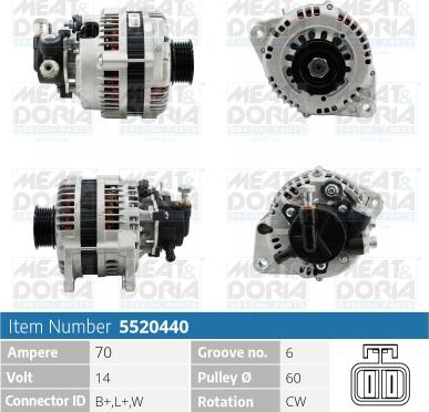 Meat & Doria 5520440 - Alternator www.autospares.lv