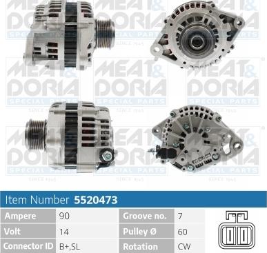 Meat & Doria 5520473 - Ģenerators www.autospares.lv