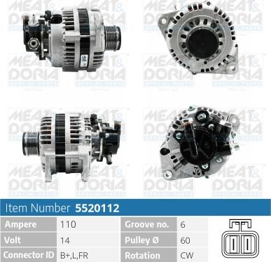 Meat & Doria 5520112 - Alternator www.autospares.lv