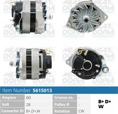 Meat & Doria 5615013 - Alternator www.autospares.lv