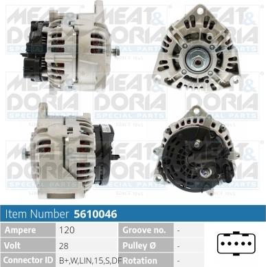 Meat & Doria 5610046 - Ģenerators www.autospares.lv