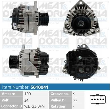 Meat & Doria 5610041 - Ģenerators www.autospares.lv