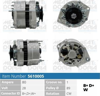 Meat & Doria 5610005 - Alternator www.autospares.lv