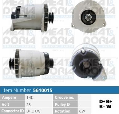 Meat & Doria 5610015 - Alternator www.autospares.lv