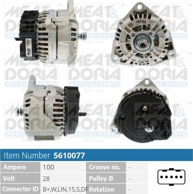 Meat & Doria 5610077 - Ģenerators www.autospares.lv