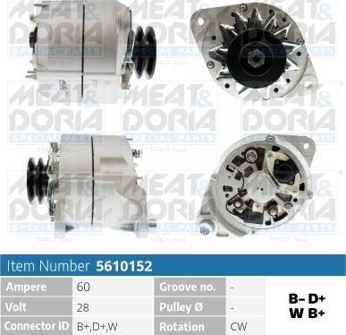 Meat & Doria 5610152 - Генератор www.autospares.lv