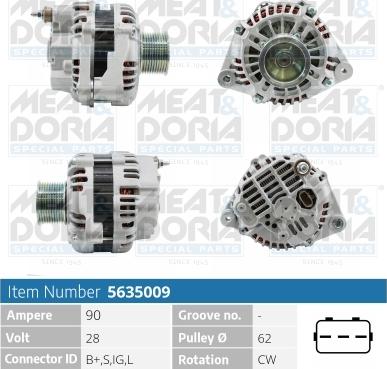 Meat & Doria 5635009 - Ģenerators www.autospares.lv