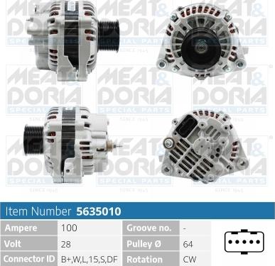 Meat & Doria 5635010 - Ģenerators www.autospares.lv