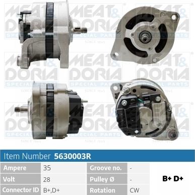 Meat & Doria 5630003R - Alternator www.autospares.lv