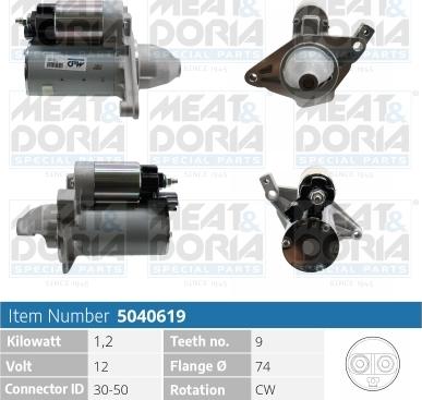 Meat & Doria 5040619 - Стартер www.autospares.lv