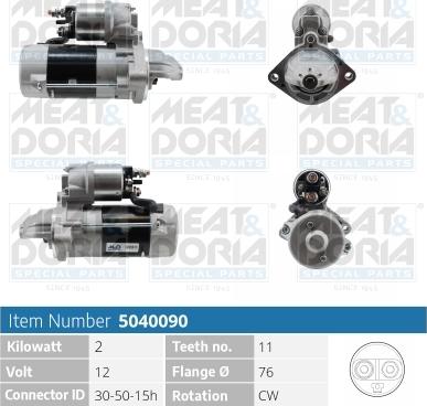 Meat & Doria 5040090 - Starteris autospares.lv