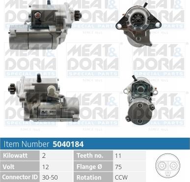 Meat & Doria 5040184 - Starteris www.autospares.lv