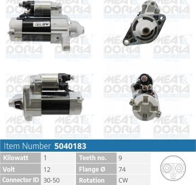 Meat & Doria 5040183 - Starter www.autospares.lv