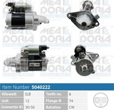 Meat & Doria 5040222 - Starteris www.autospares.lv