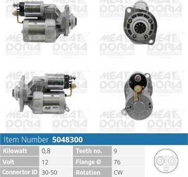 Meat & Doria 5048300 - Starteris www.autospares.lv