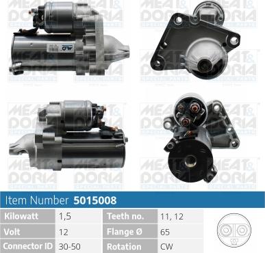 Meat & Doria 5015008 - Starteris autospares.lv