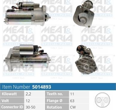 Meat & Doria 5014893 - Starteris www.autospares.lv