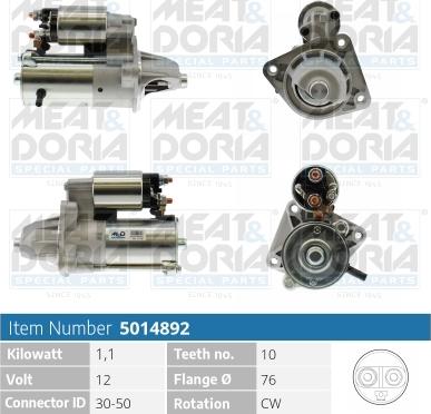 Meat & Doria 5014892 - Starter www.autospares.lv