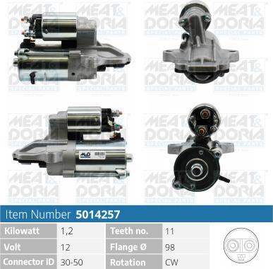 Meat & Doria 5014257 - Стартер www.autospares.lv