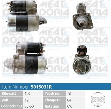 Meat & Doria 5015031R - Starteris www.autospares.lv