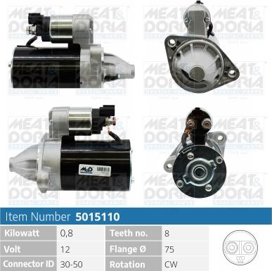 Meat & Doria 5015110 - Starteris autospares.lv