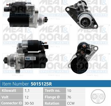 Meat & Doria 5015125R - Starteris autospares.lv