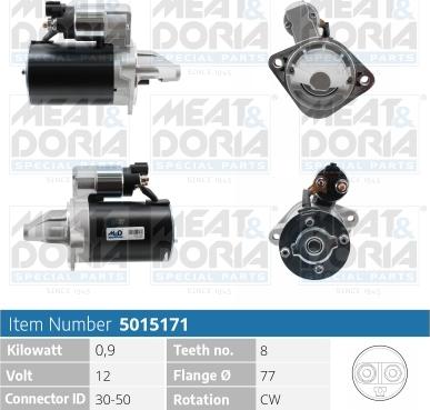 Meat & Doria 5015171 - Starteris autospares.lv