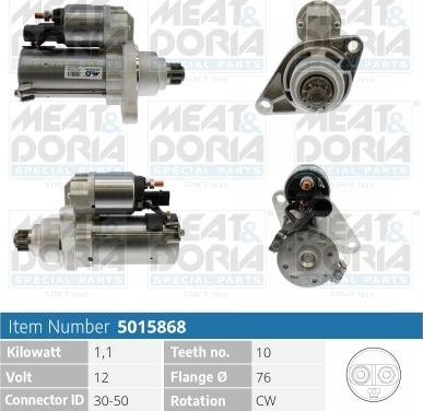 Meat & Doria 5015868 - Стартер www.autospares.lv