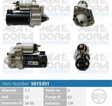 Meat & Doria 5015351 - Starteris autospares.lv