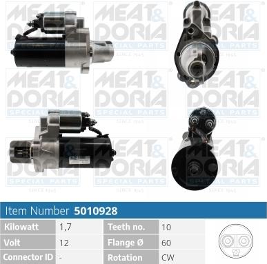 Meat & Doria 5010928 - Starteris www.autospares.lv