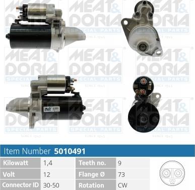 Meat & Doria 5010491 - Starteris www.autospares.lv