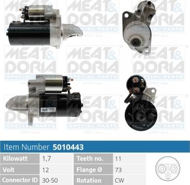 Meat & Doria 5010443 - Starter www.autospares.lv