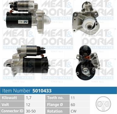 Meat & Doria 5010433 - Starteris www.autospares.lv