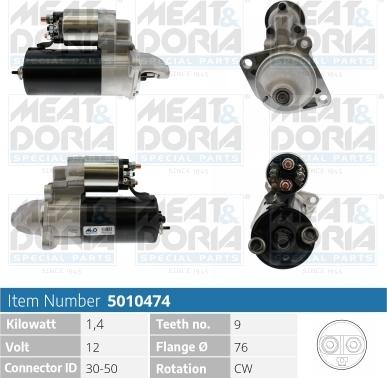 Meat & Doria 5010474 - Starteris autospares.lv