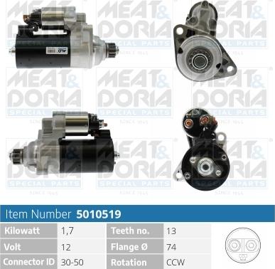 Meat & Doria 5010519 - Starteris www.autospares.lv