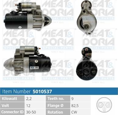 Meat & Doria 5010537 - Стартер www.autospares.lv