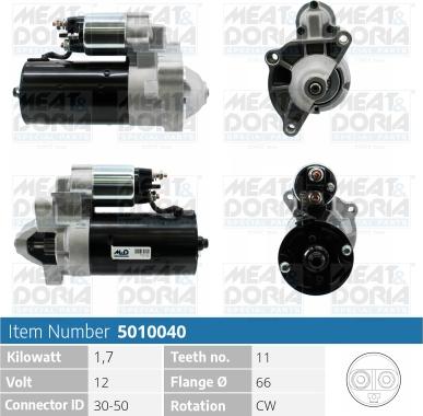 Meat & Doria 5010040 - Starter www.autospares.lv