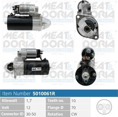 Meat & Doria 5010061R - Starter www.autospares.lv