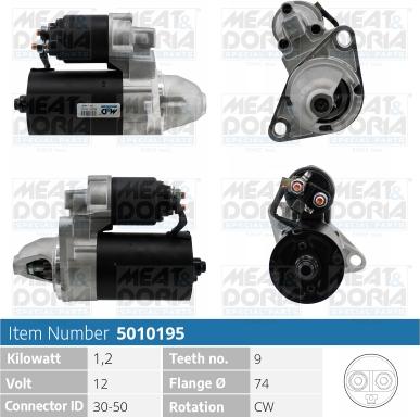 Meat & Doria 5010195 - Starteris autospares.lv