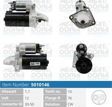 Meat & Doria 5010146 - Starteris autospares.lv