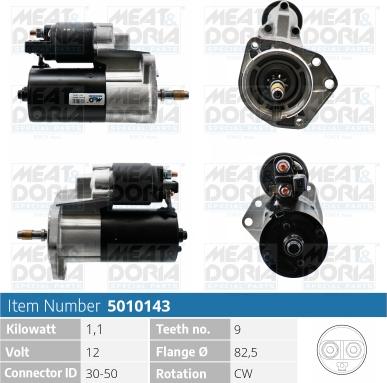 Meat & Doria 5010143 - Starter www.autospares.lv