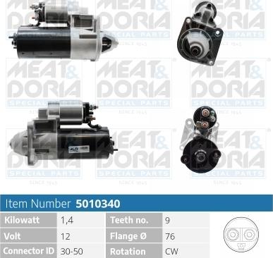 Meat & Doria 5010340 - Starter www.autospares.lv