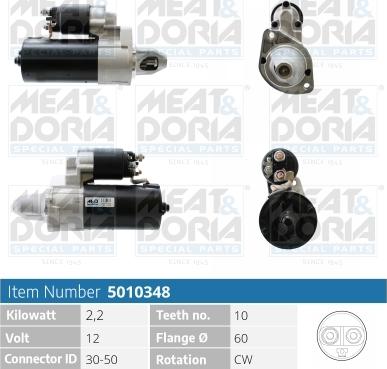 Meat & Doria 5010348 - Starteris www.autospares.lv