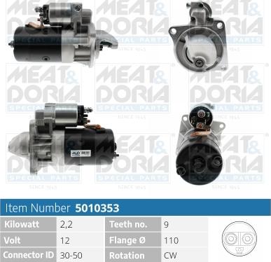 Meat & Doria 5010353 - Starter www.autospares.lv