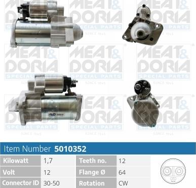 Meat & Doria 5010352 - Starter www.autospares.lv