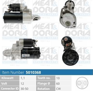 Meat & Doria 5010368 - Starteris www.autospares.lv