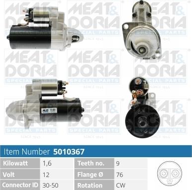 Meat & Doria 5010367 - Starteris www.autospares.lv