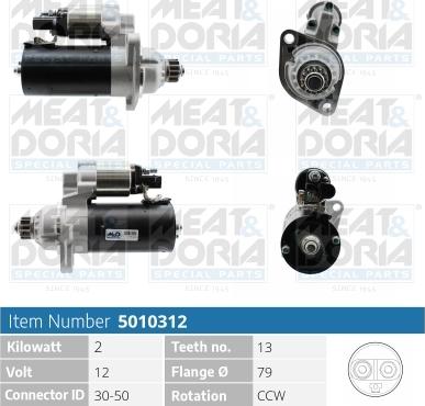 Meat & Doria 5010312 - Starteris autospares.lv