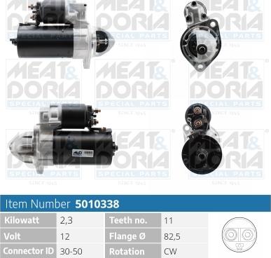 Meat & Doria 5010338 - Стартер www.autospares.lv